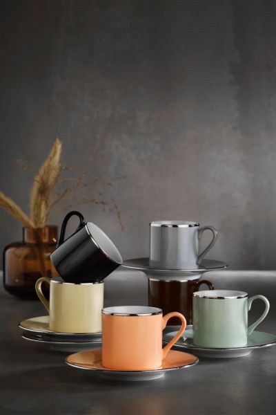 Kütahya Porselen Rüya Renkli Kahve Fincan Takımı