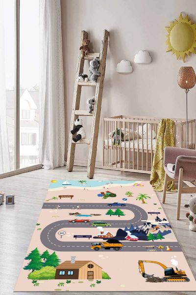 Birkilim Yıkanabilir İpeksi Kaymaz Taban Çocuk Odası Halısı | MLN-IP-HT-1148