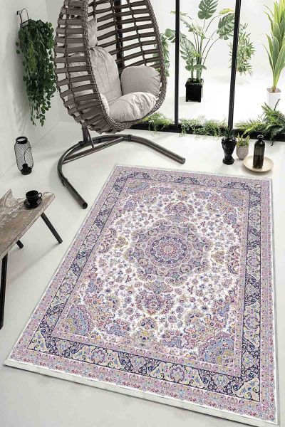Birkilim Yıkanabilir Dekoratif Halı İpeksi Kaymaz Taban | MLN-IP-HK-043