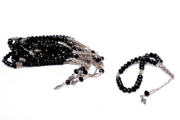 Chapelet en cristal 33 pièces 10 pièces (paquet) Noir