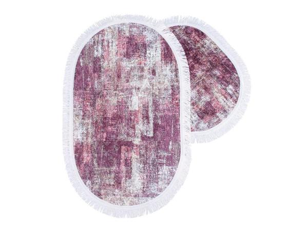 Giselle Oval Badematte Set 2 Stück Pflaume