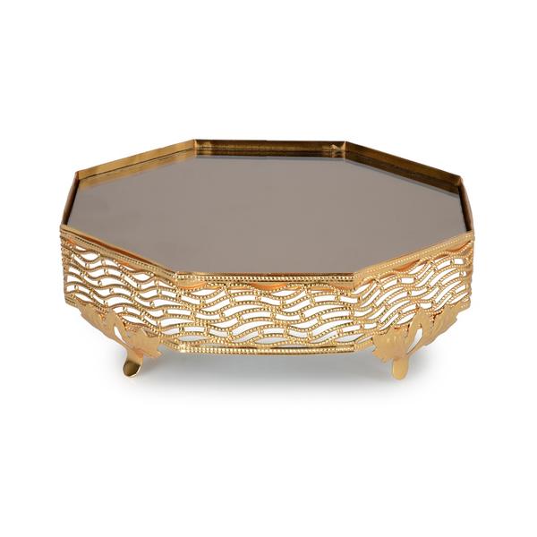 İpek Züccaciye | Petek Bronz Altın Aynalı Tepsi