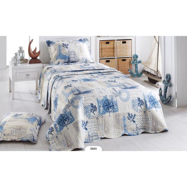 Anatolia Tex Kapitoneli Tek Kişilik Yatak Örtüsü Seti-5693