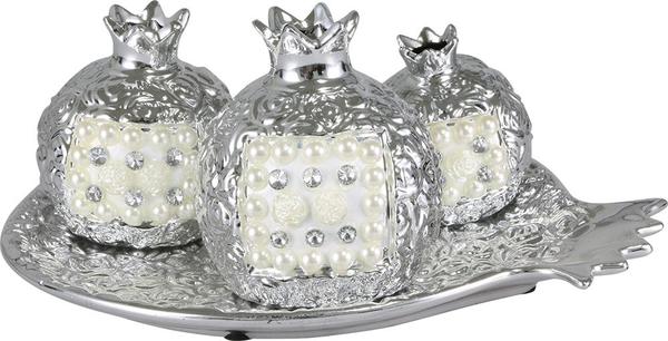 Almina 3'lü Nar Şekilli Dekoratif Set