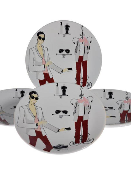 İkoncan Men Assiette à Gâteau Ege 20 Cm 4 Pièces | Keramika