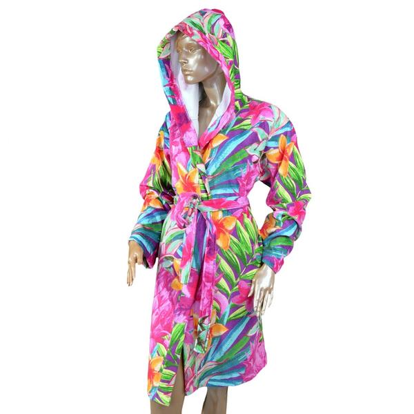 Peignoir simple à capuche en velours Minteks Boxed-Seychel