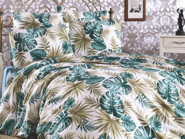 Ensemble housse de couette double Nilüfer Vert