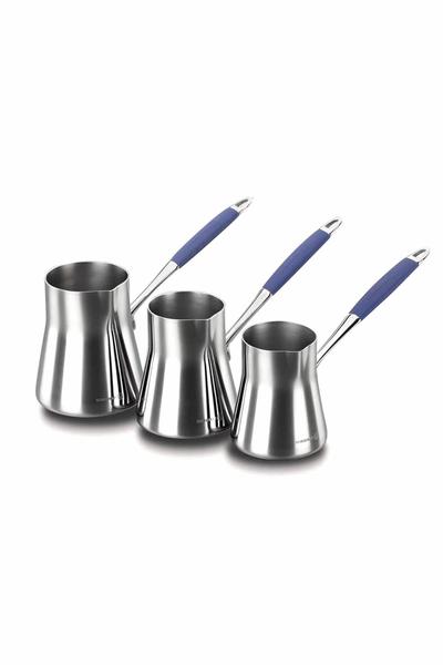 Korkmaz Flora Cezve Set | 3 Parça | Mavi | A126-02