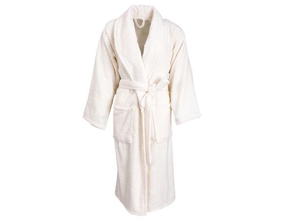 Soft Cotton Plus Size Bathrobe Cream