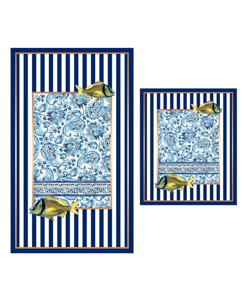 Bayev Motif Desenli 2`li Banyo Paspas Seti Klozet Takımı 19 1458