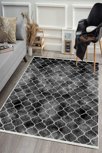 Birkilim Yıkanabilir Dekoratif Halı İpeksi Kaymaz Taban | MLN-IP-HS-366