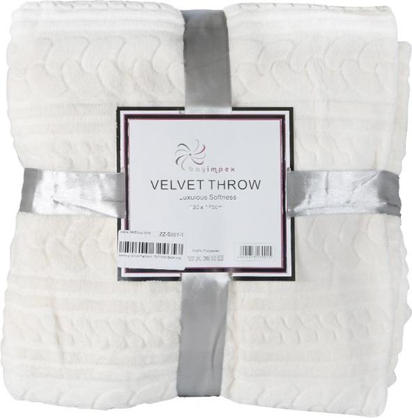 Bayimpex Softness Battaniye 130x170cm | Tek Kişilik | Polyester | Beyaz