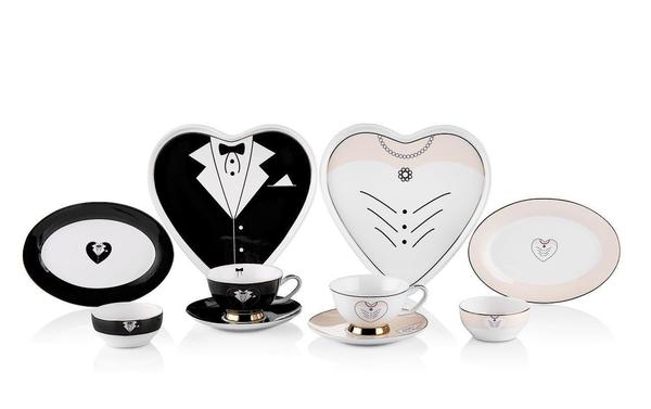 Neva Aşk-ı 10 Parça Çift Kişilik Porselen Kahvaltı Takımı | Kadın & Erkek