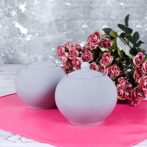 Grey Juliet Sugar Bowl 10 cm 2 Stück | Keramika