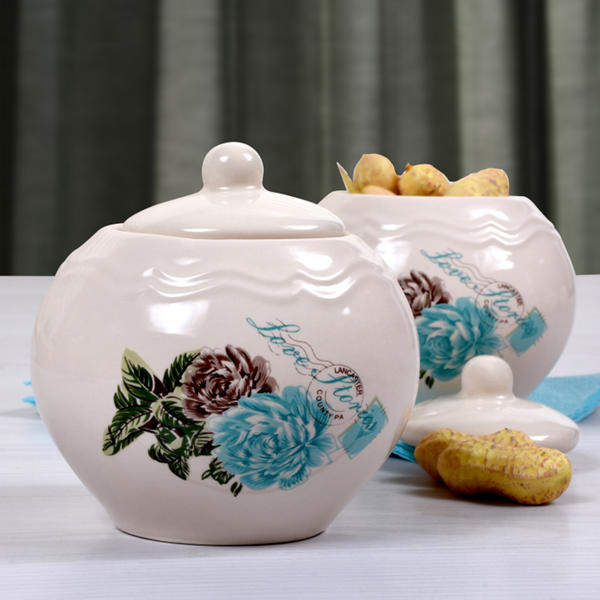 زبدية سكر فيروزي روز 10 سم قطعتان | كيراميكا