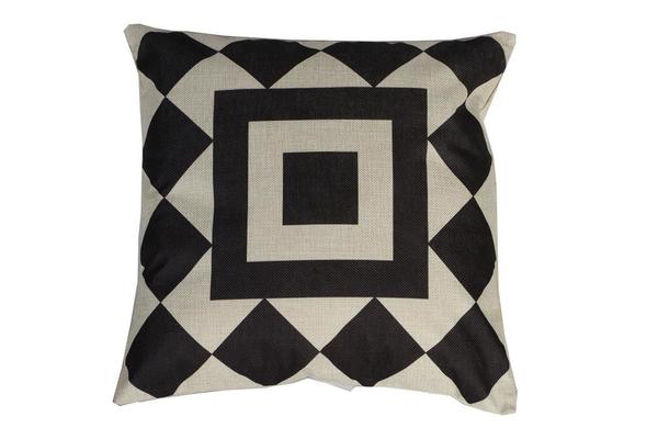 Yastık Kılıfı Ricarda Krem Siyah 40 x 40cm