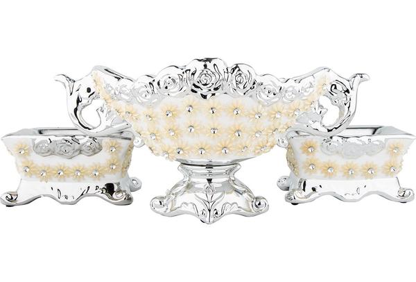 Dekonaz 3'lü Dekoratif Seramik Süs | GP-0020