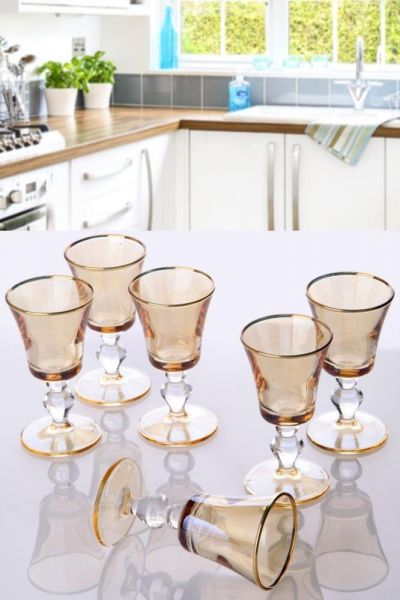 Paşabahçe Workshop 6’lı Victoria Kahve Yanı Bal Su Bardağı 440040-bal