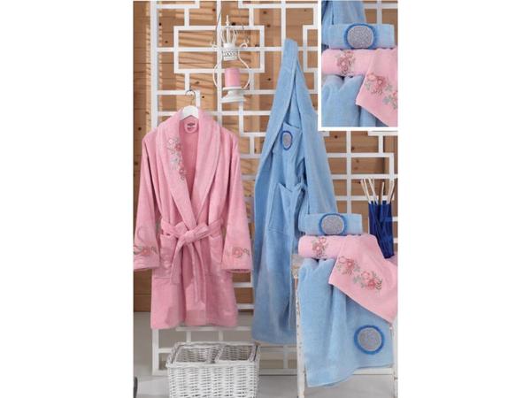 Alisa Venüs Bamboo Bornoz Seti Pembe Mavi | Hobby