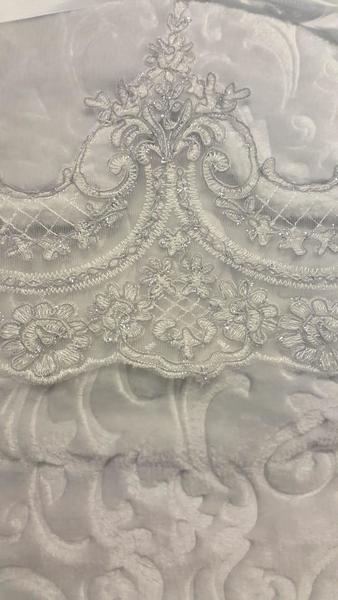 Lisa French Laced Blanket Set رمادي