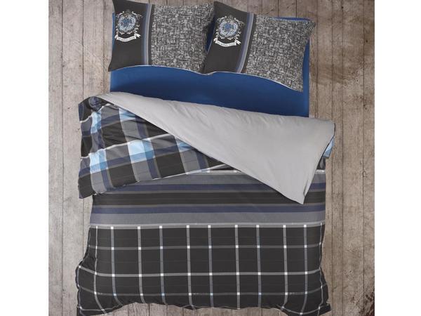 Ensemble de housse de couette double Cottonbox Masculine Roberto Anthracite