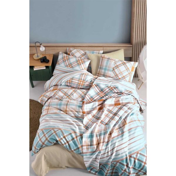 Cottonlife Nero Nevresim Takımı | Tek Kişilik | Hardal |