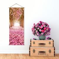 Askılı Kanvas Tablo - Pembe Çiçek Yolu Askılı Kanvas Tablo - Pembe Çiçek Yolu