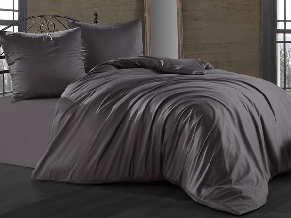 Antrasit Pamuk Saten Çift Kişilik Nevresim Takımı | Class