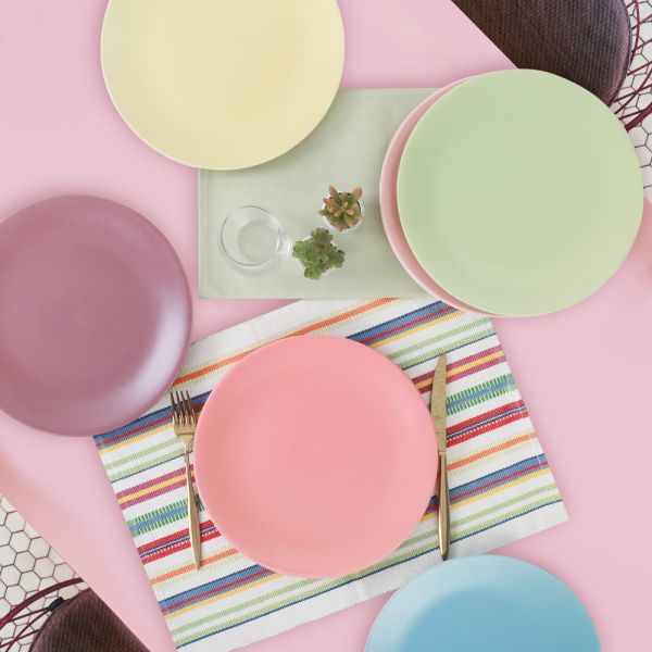 Rainbow Soft Matte Ege Servis Tabağı 25 Cm 6 Adet 960/990 | Keramika