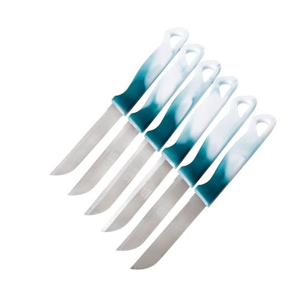 Messermann Germany 6 Adet Bıçak Seti | Paslanmaz Çelik | Mavi Yeşil