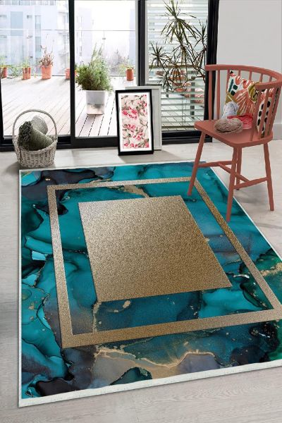 Birkilim Yıkanabilir Dekoratif Halı İpeksi Kaymaz Taban | MLN-IP-HS-282