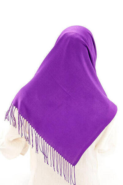 Pamuklu Paşmina Şal Mor