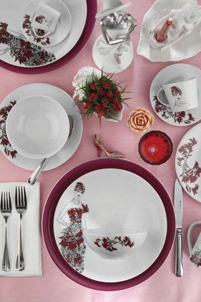 Kütahya Porselen Kadınlarım Serisi 9445 Desen 24 Parça Yemek Seti