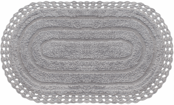 Dematex Banyo Paspas Seti %100 Pamuklu Gri 2 Parça