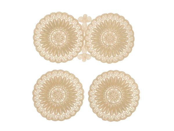 Anglez Kordone İşlemeli Lüx Yatak Odası Takımı Gold