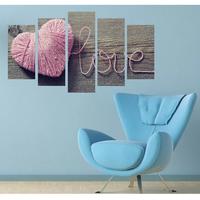 5 Parça Tablo - Aşk Kalp Love 5 Parça Tablo - Aşk Kalp Love