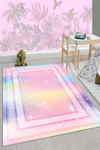 Birkilim Yıkanabilir İpeksi Kaymaz Taban Çocuk Odası Halısı | MLN-IP-HY-1335