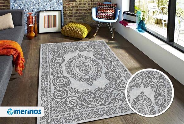 Merinos Style Modern Halı | Gri | 28222-96-Grey