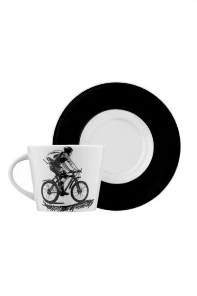 Kütahya Porselen Centilmen Serisi Kahve Fincan Takımı Bisiklet