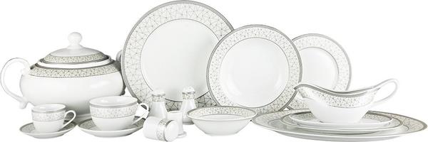 Dekonaz Sufir 85 Parça Yuvarlak Porselen Yemek Takımı | 12 Kişilik