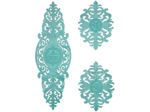 Roseart Velvet Wohnzimmer Set 3 Stück Mint