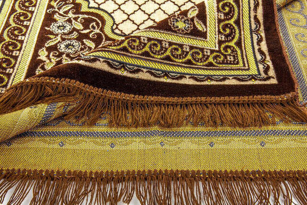 Velvet Shipinger Prayer Rug - 0220 - Brown