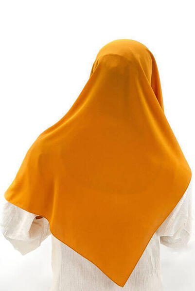 Medine İpeği Taşlı Şal Hardal