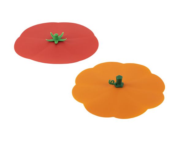 Tantitoni | Domates ve Kabak Şekilli 2'li Silikon Kapak Seti 15.5cm