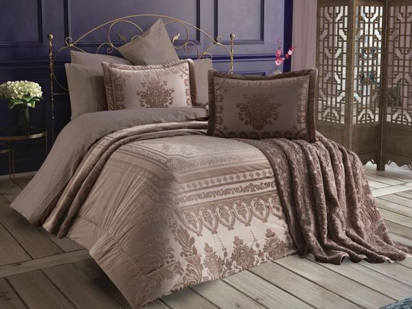 Çeyiz Diyarı Defne 10 Parça Çeyiz Seti Cappucino