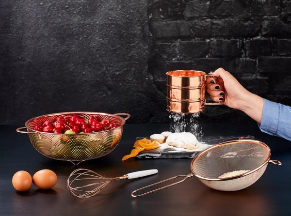 Vip Ahmet Metal Süzgeç ve Un Eleği Bakır Set | VIPAHMET-VP-212