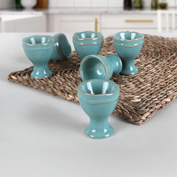 Türkis Granit Juliet Eierhalter 6 Stück | Keramika