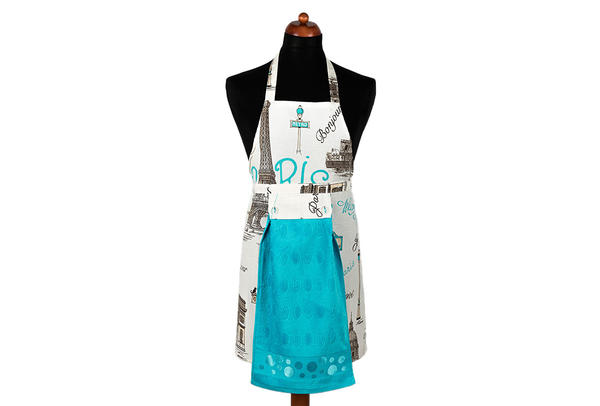Dekonaz Mutfak Önlüğü | Turkuaz Havlu ve El Bezi Hediyeli | 73cm x 59cm