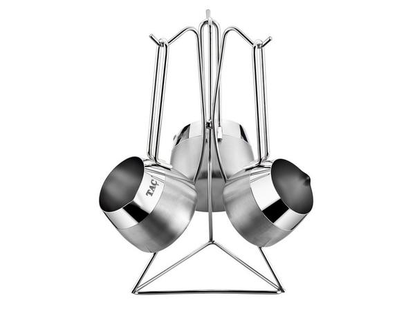 Taç Festa 3'lü Cezve Seti | Platin | Paslanmaz Çelik | TAC-5832