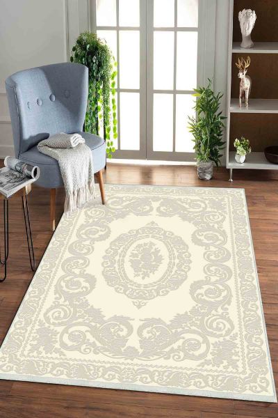 Birkilim Yıkanabilir Dekoratif Halı İpeksi Kaymaz Taban | MLN-IP-HK-0120